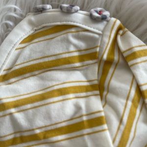 Matilda Jane yellow striped women's long sleeve top size medium